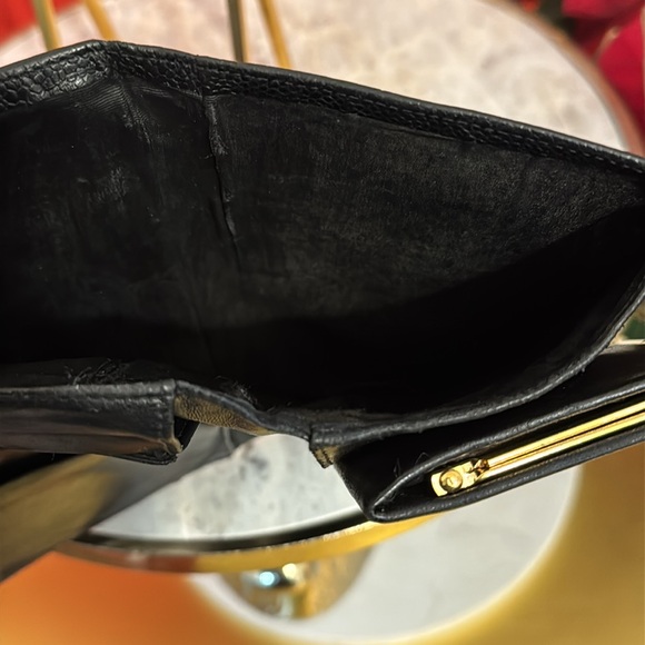 Chanel Caviar Skin Black long bifold wallet clean and beautiful - Picture 8 of 16